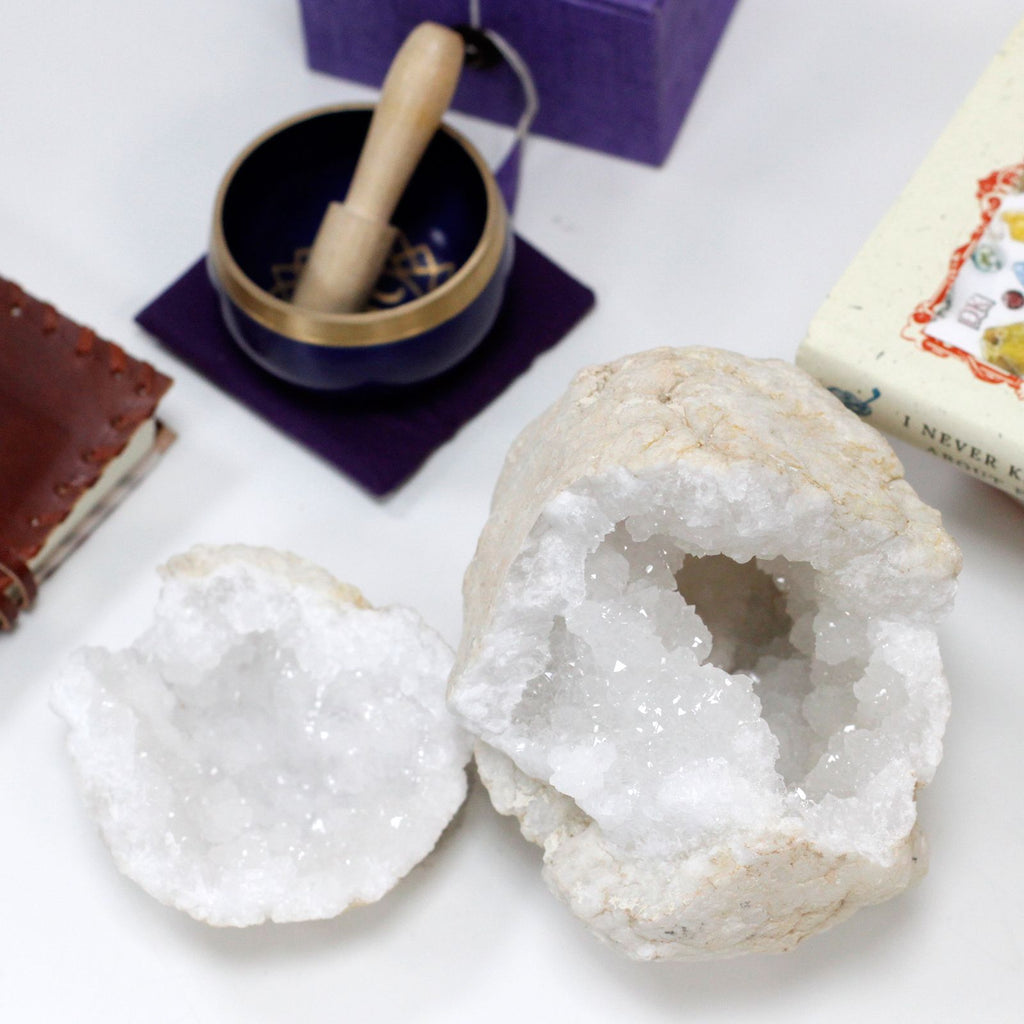 Large Mystery Calcite Geode — 15–18 cm